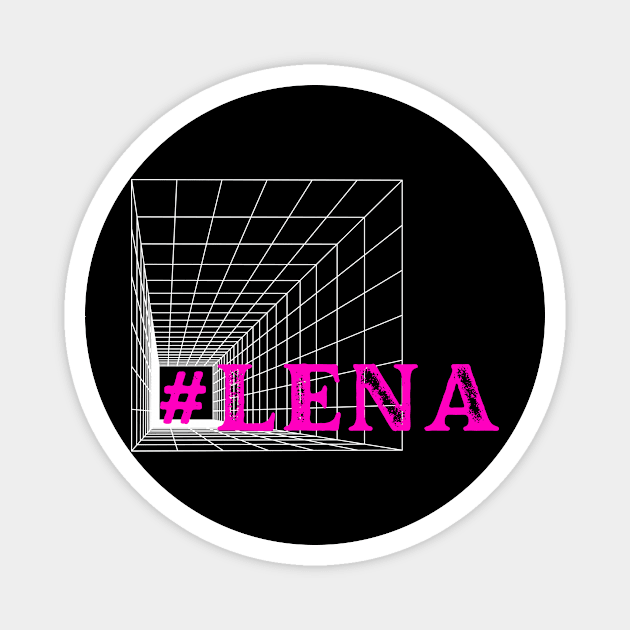 Name Lena. Geometry Magnet by MartaBudzenPL